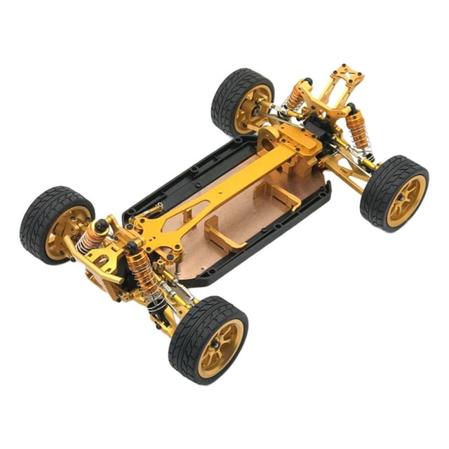 Chasis RC Reemplace Los Accesorios Fáciles Y Convenientes para Instalar Y utilizar , De Oro dorado CUTICAT Marco del chasis de la distancia entre ejes del coche RC