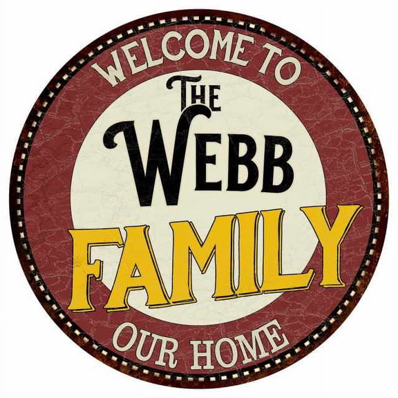 The Webb Family 12" Round Metal Sign Kitchen Game Room Décor 200120038138