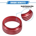 thumbnail image 3 of Unique Bargains 3 Pcs Anneau de Bouton de Commande de Volume Audio pour Climatiseur Intérieur pour Dodge Dart 2012-2018 Rouge, 3 of 8