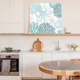 thumbnail image 5 of Framed Canvas Wall Art for Living Room Turquoise Octopus Wall Decor, Coral Starfish Shell Aesthetic Paintings for Bedroom Office Kitchen Bathroom, Ready to Hang Artwork Wall Pictures 8x8 Inch, 5 of 9