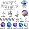 thumbnail image 4 of Outer Space Balloon Garland Kit, 109 pcs Outer Space Party Decorations with Happy Birthday Galaxy Rocket Astronaut Moon Star Foil Balloons for Space Themed Birthday Party Supplies, 4 of 7