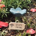 thumbnail image 5 of Flower Shaped Ceramic Bee Drinking Station Outdoor Pollinator Feeder Water Bowl for Garden, 5 of 9
