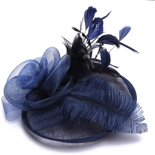 Sombrero Tocado de plumas para mujer TANGJMXG Tocado de novia para boda flores