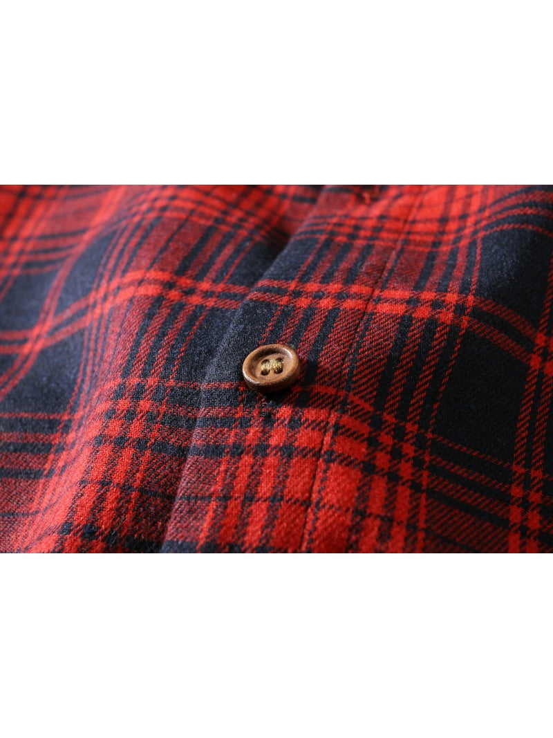 SSLR Flannel Shirt for Men Long Sleeve Button Down Shirt Plaid