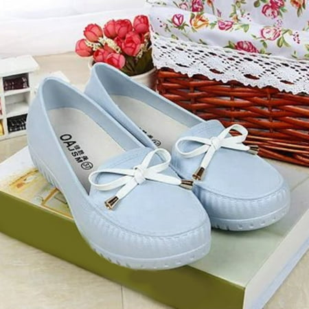 

Cathalem Rain Shoes Women Fashion Trend Low Top Water Shoes Shallow Mouth Short Tube Rain Shoes Waterproof Shoes Boot Rubber Light Blue 8