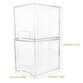 thumbnail image 2 of OUNONA 2Pcs Clear Cosmetic Storage Box with Drawers Desktop Organizer for Makeup Storage, 2 of 8
