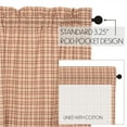 thumbnail image 4 of VHC Brands Tacoma Plaid Cotton Rustic Kitchen Curtains Rod Pocket 24x36 Tier Pair, Creme White, 4 of 5