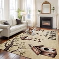thumbnail image 2 of Non-Slip Rug Pad Rugs Sweet Home Sparrows Rectangle Area Rugs 5x7Ft Soft Carpet Pads for Living Room Kids Room, Bird Houses Country Stars, 2 of 9
