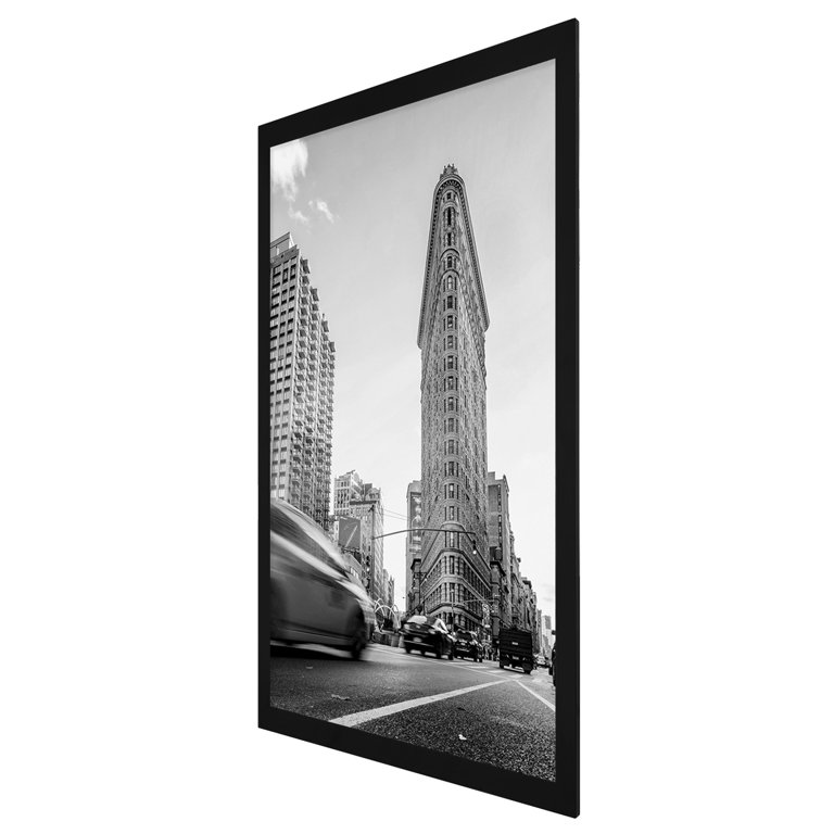 Americanflat 30x30 Picture Frame in Black - Thin Border Photo Frame with Polished Plexiglass - Wall Picture Frame with Hanging Hardware Included for