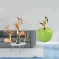 thumbnail image 2 of Escultura de reno europeo, pieza de colección artesanal, figura de cerámica para amantes de los ciervos, arte frutal, decoración para el hogar, adorno, 2 of 8