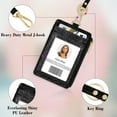 thumbnail image 6 of Azrra ID Badge Holder with Lanyard, Vertical Bling Shiny Black ID Badge Card Holder and a Detachable Neck Lanyard, 6 of 7