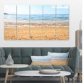 thumbnail image 1 of Blue Seashore with Pebble Stones - Modern Seascape Canvas Artwork, 1 of 3