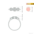 thumbnail image 4 of ANGARA Natural Three Stone Composite Diamond Ring in 14K White Gold for Women (Size-2.45mm| Color-H| Clarity-SI2) | April Birthstone, Anniversary, Jewelry Gift for Women | Natural Diamond Ring, 4 of 8