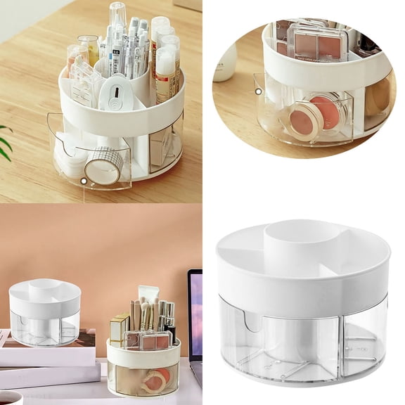 360 Rotating Cosmetic Large Capacity Storage Organizer for Makeup Pencils School Stationery and Beauty
