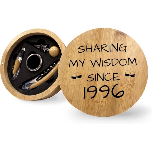 Birth Year 1996 Wine Set For 28th Birthday, Unique Gift Ideas For Turning 28, Wine Accessory For Mother's Day Father's Day Retirement or Graduation