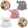 thumbnail image 7 of Toddler Baby Girl Spring Autumn Long Sleeve Knit Princess Dress Flower Party Wedding Tutu Dresses, 7 of 7