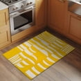 thumbnail image 2 of 2x3 Ft Entryway Area Rug, Yellow Geometric Kitchen Rug Runner Washable Floor Mat, Modern Abstract Minimalist Stripe Non Slip Indoor Door Mat Throw Carpet for Bathroom Living Room Bedroom, 2 of 8