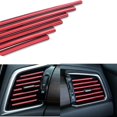 thumbnail image 1 of (Red)20pcs Car Interior Moulding Trim, Car Air Conditioner Vent Outlet Trim PVC Car Interior Trim Vent Outlet Trim Decoration Strip for All Straight A, 1 of 5