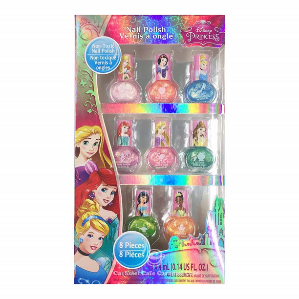 Townley Girl Disney Princess Peel-Off Nail Polish Gift Set for Kids, 8 ...