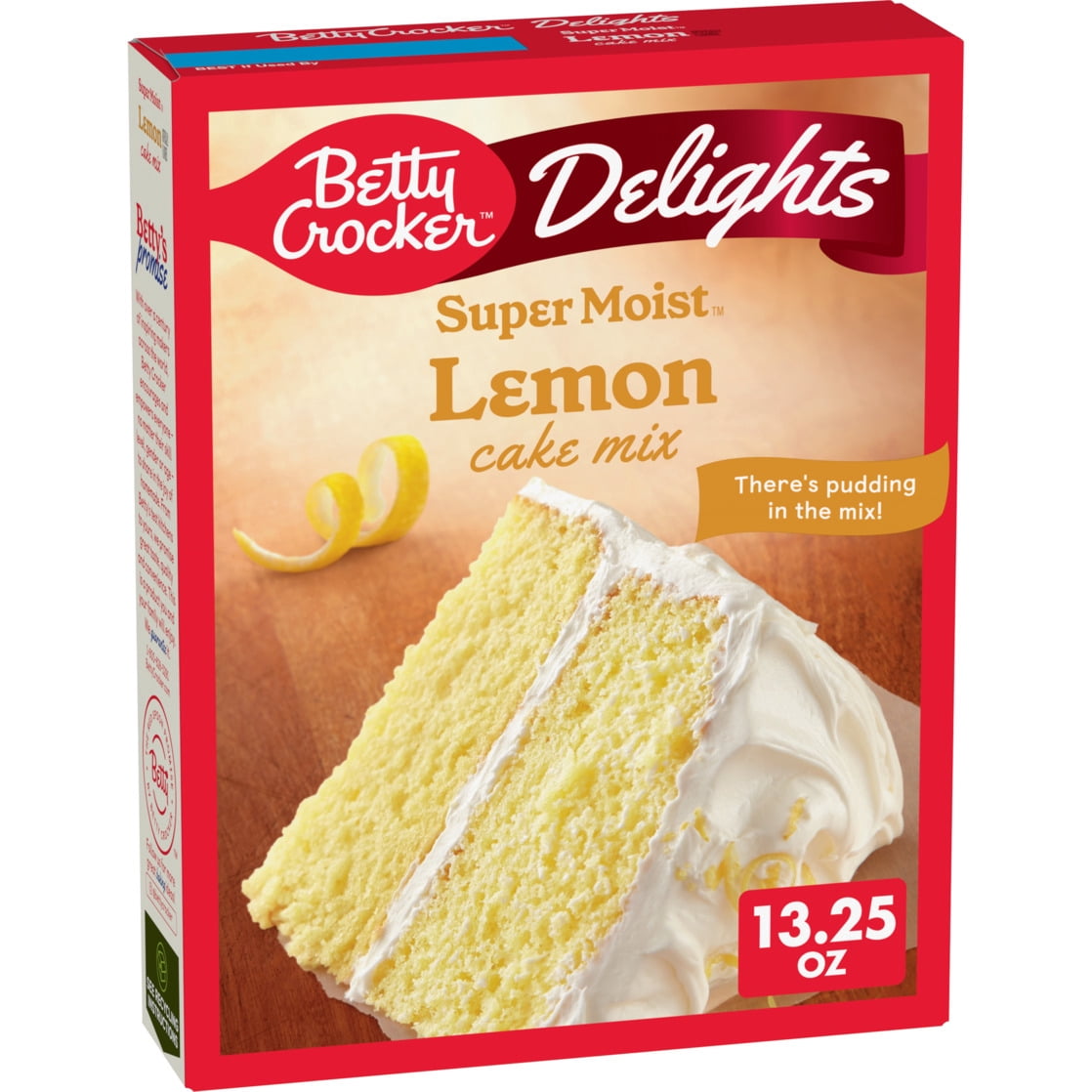(12 pack) Betty Crocker Delights Super Moist Lemon Cake Mix, 13.25 oz