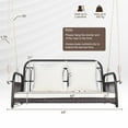 Spaco 880LBS Wicker Hanging Porch Swing with Cushions-White, 2-Seater ...