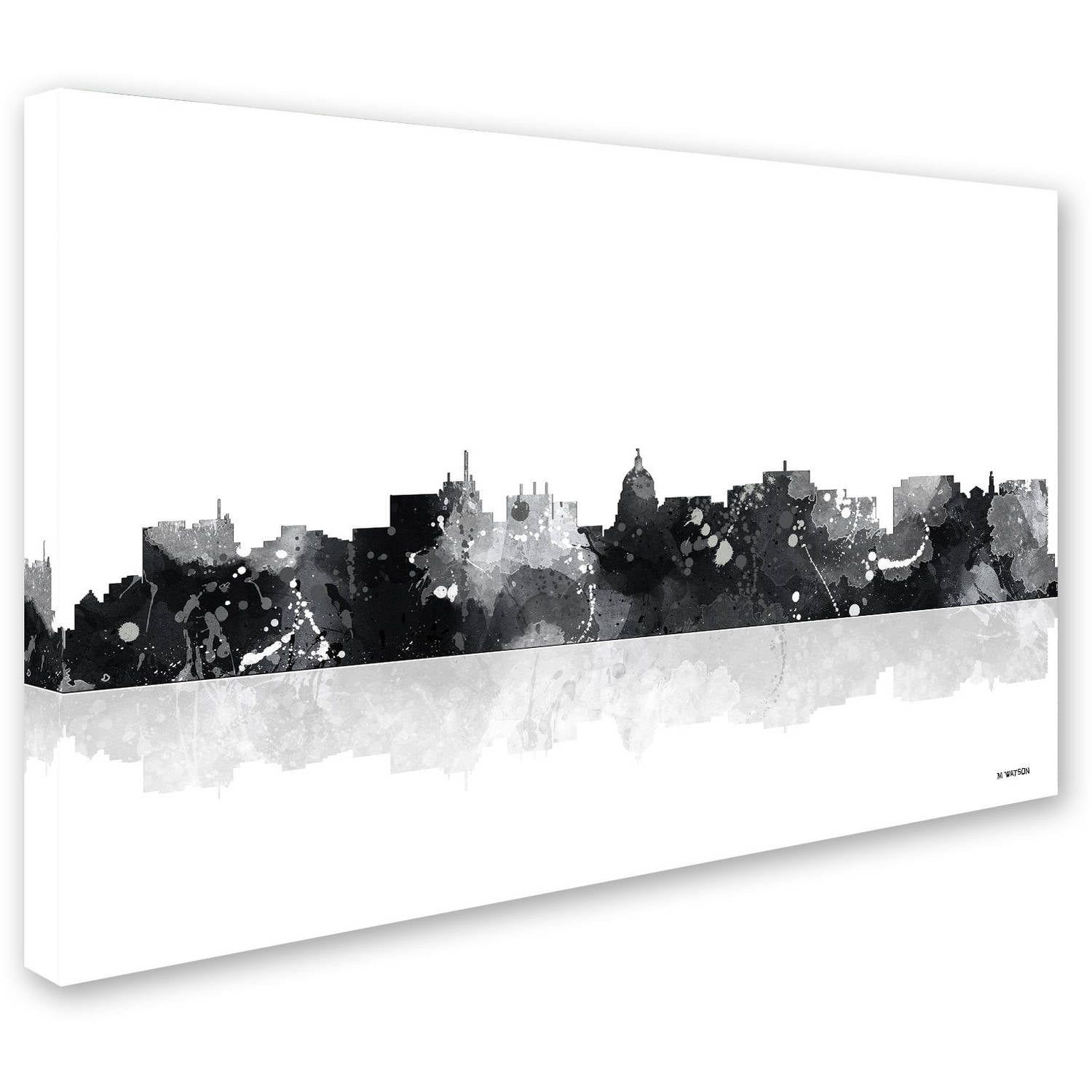 Trademark Fine Art "Madison Wisconsin Skyline BG-1" Canvas Art by Marlene Watson