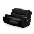 thumbnail image 1 of Black Leather Gel Power Recliner Loveseat w USB Chargers, 1 of 2