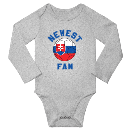 

Newest Slovakia Soccer Football Fan Baby Long Sleeve Rompers Bodysuit (Gray 24 Months)