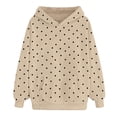 thumbnail image 4 of Oversize Hoodie for Women Cute Polka Dot Print Long Sleeve with Pocket Fashion Y2K Loose Fit Hooded Sweatshirts, 4 of 4