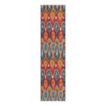 thumbnail image 2 of Unique Loom Outdoor Modern Collection Area Rug - Ikat (2' x 8' Runner Multi/Burgundy), 2 of 11