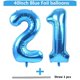 thumbnail image 2 of Globo LVMOQIQIU, 40 cm, azul, número 21, decoración de cumpleaños, 2 of 7
