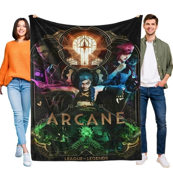 30"X40" Throw Blanket Arcane Cartoon Blanket Soft Micro Fleece Fuzzy Blankets Thin Bed Couch Decor Adult Nap Bedroom Car All Season Birthday Gifts