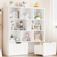 thumbnail image 2 of Vabches Toy Storage Organizer, Kids Bookshelf and Toy Storage with 2 Movable Drawers, White, 2 of 8
