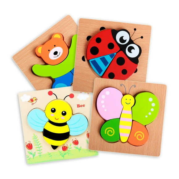 RKSTN Puzzles Wooden Puzzles For Toddlers 1 2 3 Years Old Boys Girls Educational Toy Puzzles