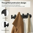 thumbnail image 5 of Dznils Coat Hook Wall Mount Stainless Steel T-Shape Bathroom Towel Hook Coat Hanger for Wall, Black, 5 of 10