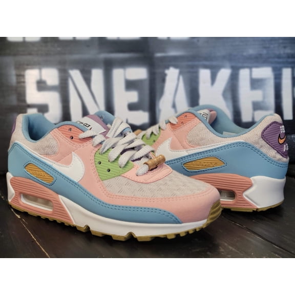 Nike Air Max SE 90 Pink/Blue/White Running Shoes DJ9997-100 Women 7