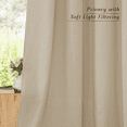 thumbnail image 5 of NICETOWN Linen Curtains for Living Room, Semi Sheer Light Filtering Linen Blend Curtain Drapes Vintage and Rustic for Farmhouse, Angora, 42"x96", 2 Panels, 5 of 6