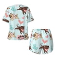 thumbnail image 5 of Naloa Cute Pug Dogs Women's Short-Sleeved Pajama Set, Loungewear, Summer pajamas, Breathable Cozy - Medium, 5 of 9