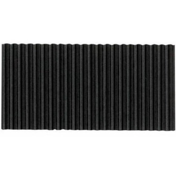 Corobuff Rouleau de Papier Ondulé Couleur Unie Résistant à la Décoloration, 48 Po x 25 Pi, Noir