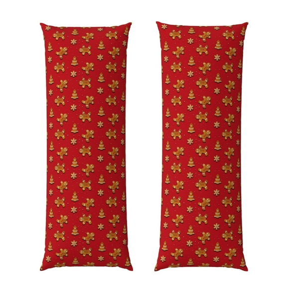 Lsque Gingerbread Man Body Pillow Case Cover,Ultra-Soft Microfiber Bed Pillow Cases 20x54 inches,Elegant Bedding,Breathable Durable Pillow Cover with Envelope Closure