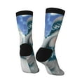thumbnail image 3 of Goofa Christmas Snowman In The Snow Printed Men's Crew Socks, Soft Durable Breathable Moisture-Wicking with Odor Control Cotton socks, 3 of 9
