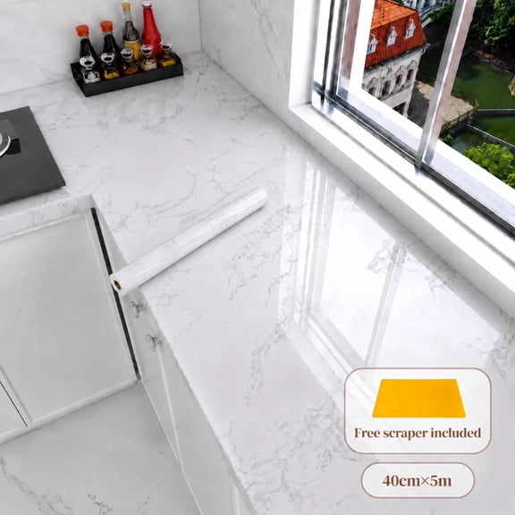 Granite Contact Paper Peel Stick Wallpaper Waterproof Heat Resistant Vinyl Countertop Wrap 15.74 x 196.85 In Wallpaper Granite Vinyl for Kitchen Bathroom Table