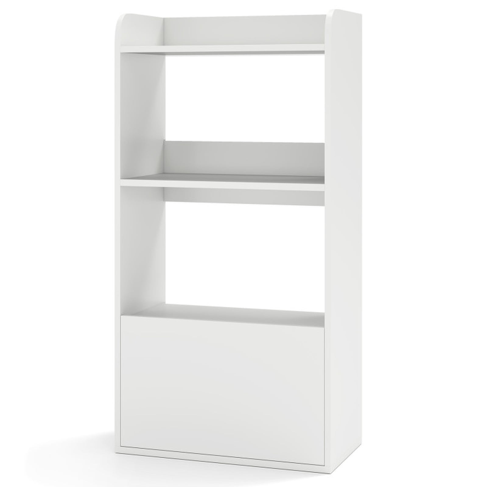 Furnibear Freestanding Bookshelf with 3-Tier Open Shelf for Living Room Home Office Bedroom Display Storage Shelf, White