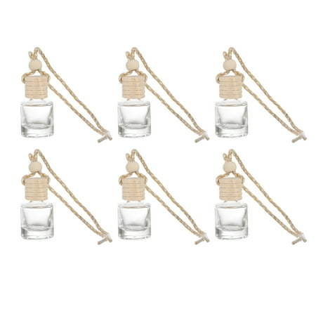 

NUOLUX 6pcs Empty Car Hanging Perfume Bottle Car Aromatherapy Bottles Hanging Pendant