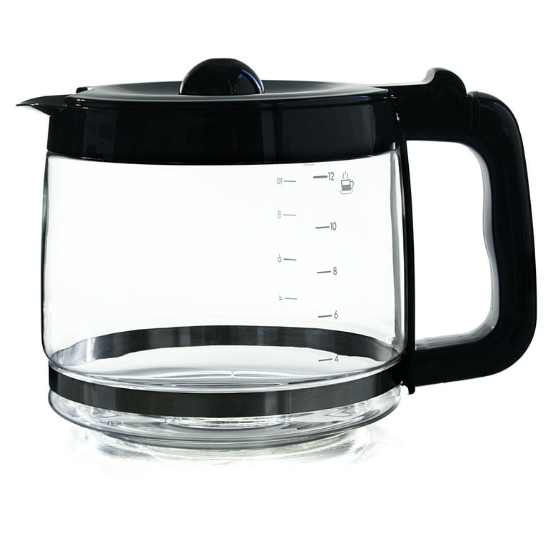 12 Cup Replacement Carafe - Glass - Black