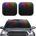 thumbnail image 2 of Balery 2 Piece Colorful Sparkling Car Windshield Sun Shade|Foldable Front Windshield Shade for Car Front Window for Most Sedans SUV Truck-Small, 2 of 7