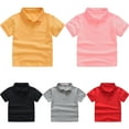 thumbnail image 7 of FLMEI 1-9T Girls Boys Lapel T- Shirt Short Sleeve Tees Casual Button down Tops for Baby Kids Toddler Summer Tees Shirt, 7 of 7