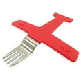 thumbnail image 3 of Kids' Airplane Fork & Spoon Set, Stainless Steel and Silicone, 3 of 3