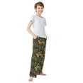 thumbnail image 4 of FORMRS Kids Pajama Pants with Pockets Size 13-14Y Boys Lounge Sleep Bottoms, Brown Floral Rabbits Pattern, 4 of 8