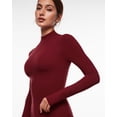 thumbnail image 5 of Camiseta INLYRIC Inbarely Soft, cuello alto, manga larga, color rojo, 5 of 5